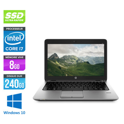 Ordinateur portable reconditionné - HP Elitebook 820 G2- i7 5600U - 8Go - 240 Go SSD - Windows 10