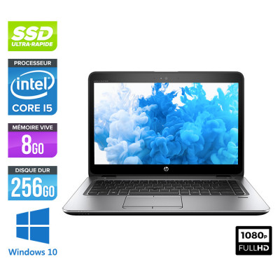 Pc portable reconditionné - HP Elitebook 840 G3 - i5 - 8Go - SSD 256Go - 14'' - Windows 10
