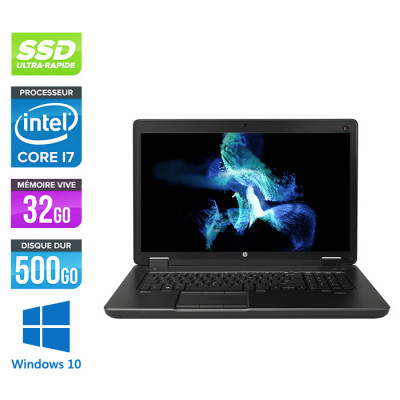 Workstation portable reconditionnée - HP Zbook 17 G3 - i7 - 32Go - SSD 500Go - Nvidia M3000M - Windows 10 