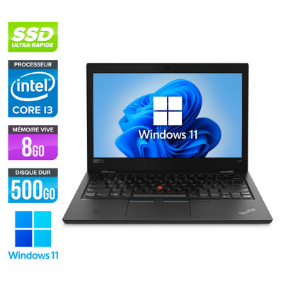 Pc portable reconditionné - Lenovo ThinkPad L380 - Intel Core i3-8130U - 8Go de RAM - 500Go SSD - W11