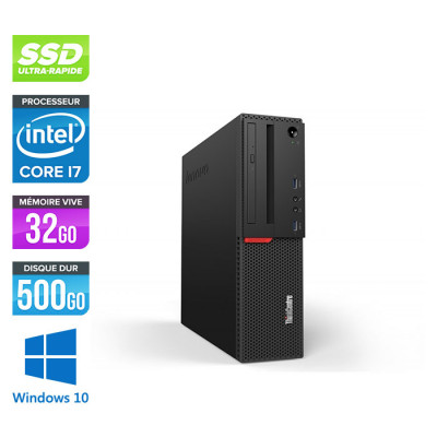 Pc de bureau reconditionne Lenovo ThinkCentre M700 SFF - Intel core i7-6700 - 32 Go RAM DDR4 - SSD 500 Go - Windows 10
