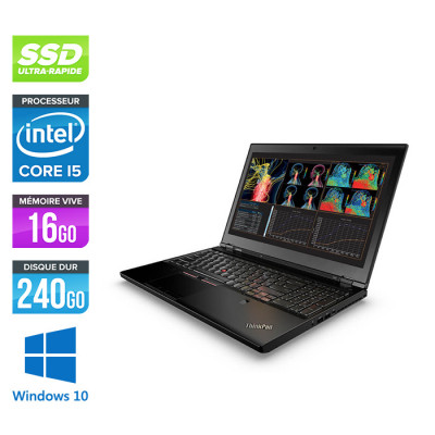 Worstation portable reconditionnée - Lenovo ThinkPad P50S - Pc portable reconditionné -  i5 - 16Go - 240Go HDD - Nvidia M500M - Windows 10