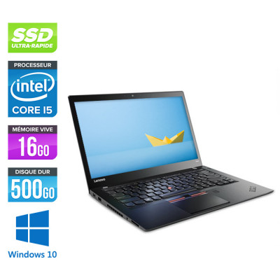 Pc portable reconditionné - Lenovo ThinkPad T460s - i5 - 16 Go RAM - 500 Go SSD - W10 - État correct