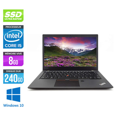 Pc portable reconditionné - Lenovo ThinkPad T470S - i5 7200U - 8Go - SSD 240Go nvme - Windows 10 - État correct