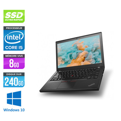 Pc portable reconditionné pas cher - Lenovo ThinkPad X260 - i5 - 8 Go RAM - 500 Go SSD - W10 - État correct