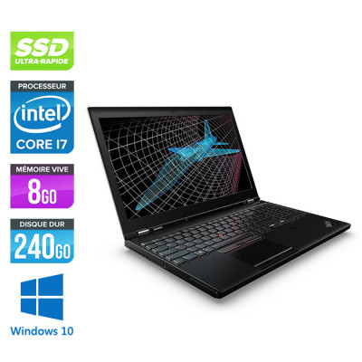 Lenovo ThinkPad P51 -  i7 - 8Go - 240Go SSD - Nvidia M2200 - Windows 10