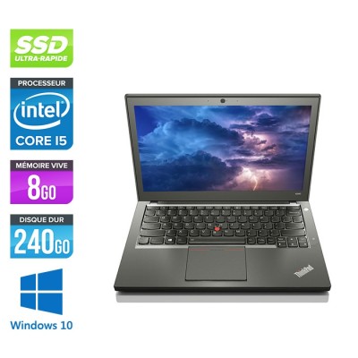 Ordinateur portable reconditionné - Lenovo ThinkPad X240 - i5 4200U - 8 Go - 240 Go SSD - Windows 10
