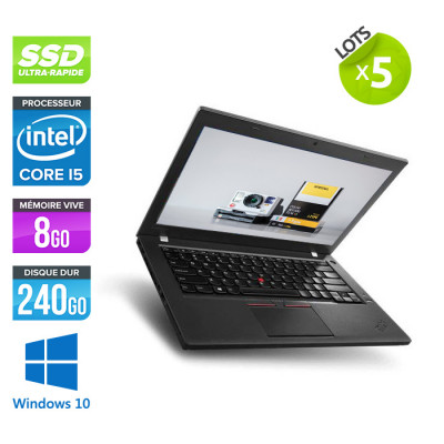 Lot de 5 Lenovo ThinkPad X270 - i5 - 8Go - 240Go SSD - Windows 10 