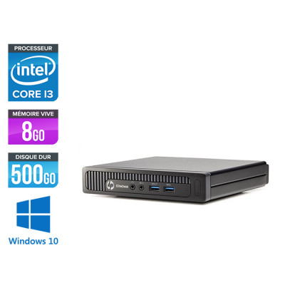 Ordinateur de bureau - HP EliteDesk 800 G1 DM reconditionné - i3 - 8Go - 500Go HDD - Windows 10