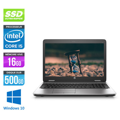 HP 650 G2 - i5 6300 - 16Go - 500Go SSD - 15.6'' Full-HD - Win10