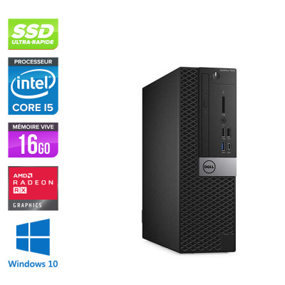 PC Gaming reconditionné Dell Optiplex 7050 SFF - i5 - 16Go - 240Go SSD - RX6400 - W10
