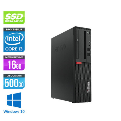 Pc de bureau reconditionne Lenovo ThinkCentre M710s SFF - Intel core i3-6100 - 16 Go RAM DDR4 - 500 Go SSD - Windows 10