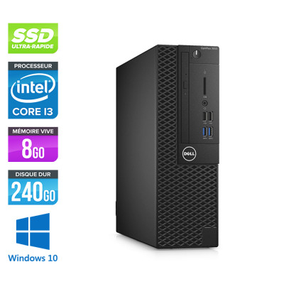 Pc de bureau reconditionné - Dell OptiPlex 3050 SFF - Intel Core i3 6100 - 8Go - 240Go SSD - W10