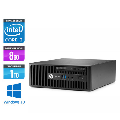 PC bureau reconditionné - HP ProDesk 400 G2.5 SFF - i3-4170 - 8Go DDR3 - 1 To HDD - Windows 10