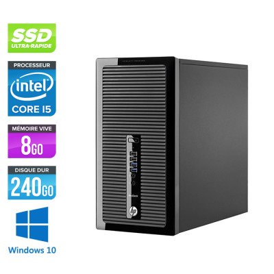 Pc de bureau reconditionné - HP ProDesk 490 G1 Tour - i5-4570 - 8Go DDR3 - 240Go SSD - Windows 10