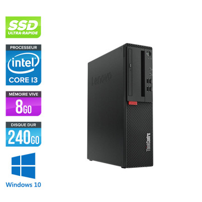Pc de bureau reconditionne Lenovo ThinkCentre M710s SFF - Intel core i3-6100 - 8 Go RAM DDR4 - 240 Go SSD - Windows 10