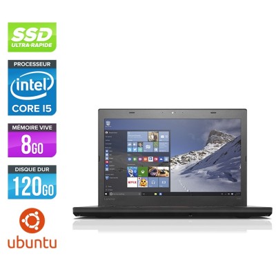 Lenovo ThinkPad T460 - i5-6200U - 8Go - SSD 120Go - FHD - Linux