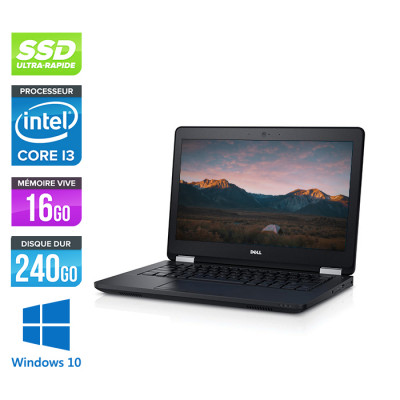 PC portable reconditionné - Dell Latitude E5270 - i3 - 16Go - 240Go SSD - Windows 10