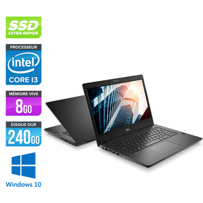 Pc portable reconditionné - Dell Latitude 3480 - i3 7100u - 8Go - 240 Go SSD - Windows 10