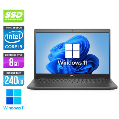 Pc portable reconditionné - Dell Latitude 3500 - i5 8eme - 8Go - SSD 240 Go - Windows 11