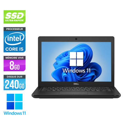 Pc portable reconditionné - Dell Latitude 5290 - i5 - 8Go - 240Go SSD - Windows 11