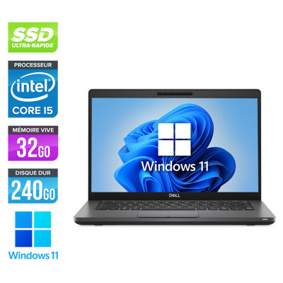Pc portable reconditionné - Dell 5400 - Core i5 - 32Go - 240Go SSD - Windows 11