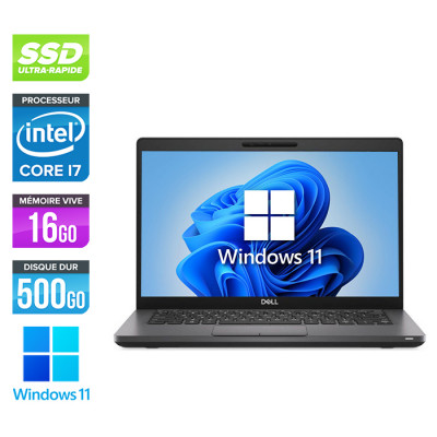 Pc portable reconditionné - Dell 5400 - Core i7 - 16Go - 500 Go SSD - Windows 11 - État correct