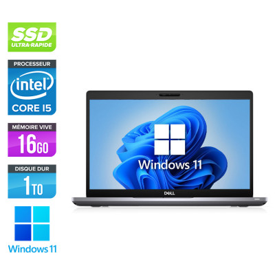 Pc portable - Dell Latitude 5410 reconditionné - i5 10310U - 16Go DDR4 - 1 To SSD - Windows 11 - État correct