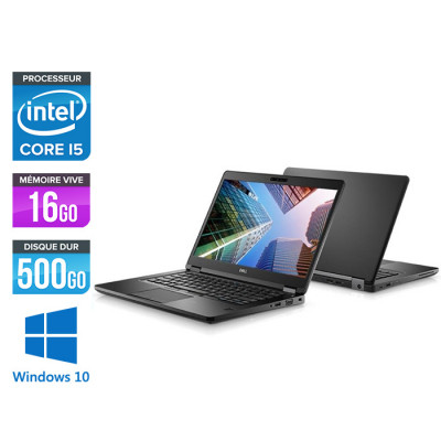 Ultrabook reconditionné - Dell Latitude 5490 - i5-7300U - 16Go DDR4 - 500Go HDD - W10