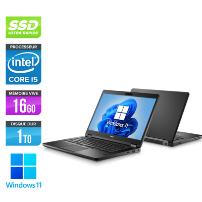 Pc portable reconditionné - Dell Latitude 5491 - i5-8400H - 16Go DDR4 - 1 To SSD - Windows 11 - État correct