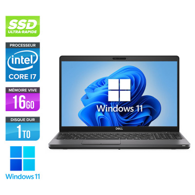 Pc portable reconditionné - Dell Latitude 5500 - Core i7 - 16Go - 1 To SSD - Windows 11 - État correct