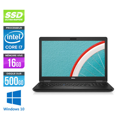 PC portable reconditionné - Dell latitude 5580 - i7 - 16 Go - 500 Go SSD - Windows 10 - État correct