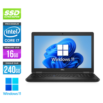 Ordinateur portable reconditionné - Dell latitude 5590 - i7 - 16 Go - 240 Go SSD - Windows 11