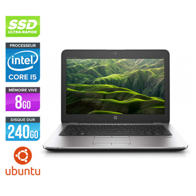 Ultrabook reconditionné - HP Elitebook 820 G3 - i5 6200U - 16Go - 240 Go SSD - Linux