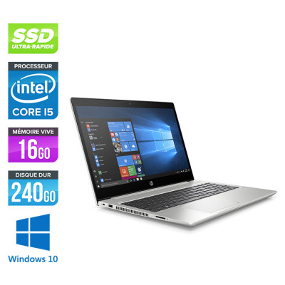 HP Probook 450 G6 - i5 - 16Go RAM - 240Go SSD - Windows 10