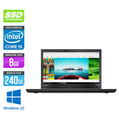 Pc portable reconditionné - Lenovo ThinkPad T470P - i5 6300U - 8Go - SSD 240Go - Windows 10 - État correct