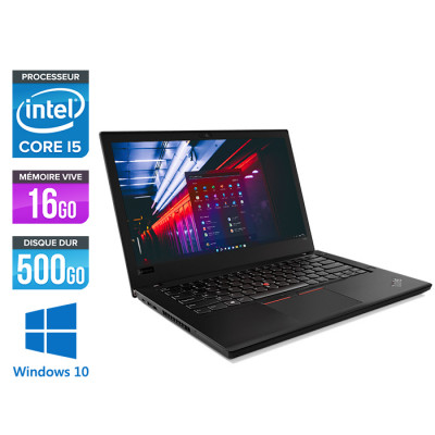 Pc portable reconditionné - Lenovo ThinkPad T480 - i5 - 16Go - 500Go HDD - 14" FHD - Windows 10 - État correct