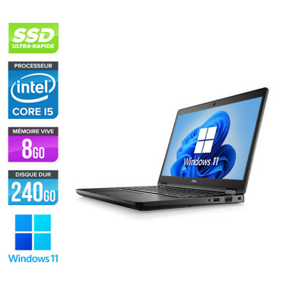 Pc portable - Dell Latitude 5490 reconditionné - i5 7300U - 8Go DDR4 - 240Go SSD - Windows 11