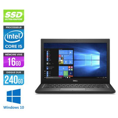 Pc portable - Ultraportable reconditionné - Dell Latitude 7280 - i5 - 16Go - 240Go SSD - Windows 10