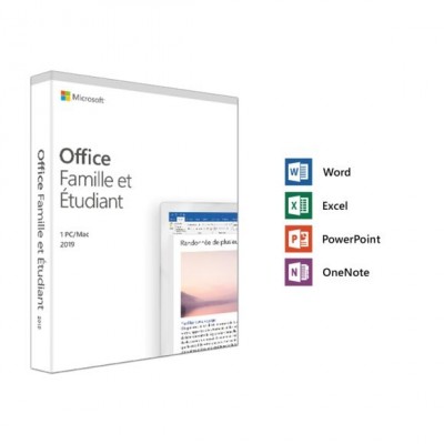 Suite Microsoft Office Famille et Étudiant 2019