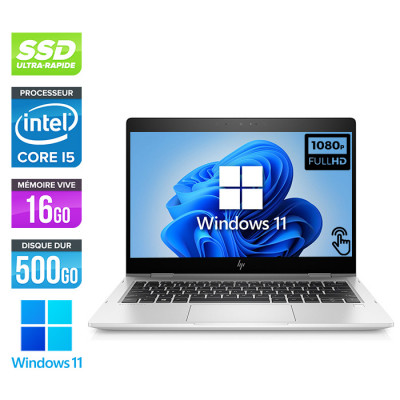 Ultrabook convertible reconditionné - HP EliteBook X360 830 G6 - Intel core i5 - 16Go - 500 Go SSD - Windows 11