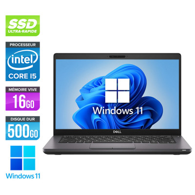 Ultrabook reconditionné pas cher - Dell Latitude 5401 - Core i5-9400H - 16Go - 500Go SSD - Windows 11 - État correct