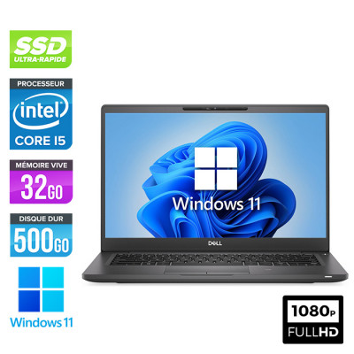 Ultrabook reconditionné - Dell Latitude 7300 - Intel i5 - 32Go - 500Go SSD - FHD - Windows 11