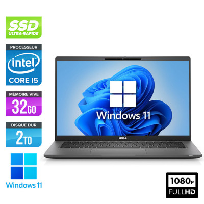 Ultrabook reconditionné - Dell Latitude 7490 - Core i5-1145G7 - 32 Go - 2 To SSD - 14" FHD - Windows 11
