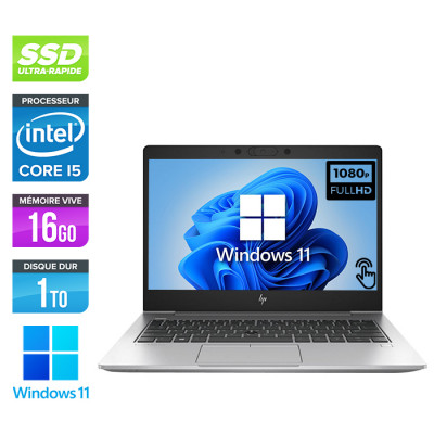 PC portable reconditionné - HP EliteBook 830 G6 - i5-8350U - 16Go - 1 To SSD - FHD Tactile - Windows 11