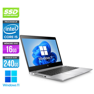 PC portable reconditionné - HP EliteBook 830 G6 - i5-8250U - 16Go - 240Go SSD - FHD - Windows 11