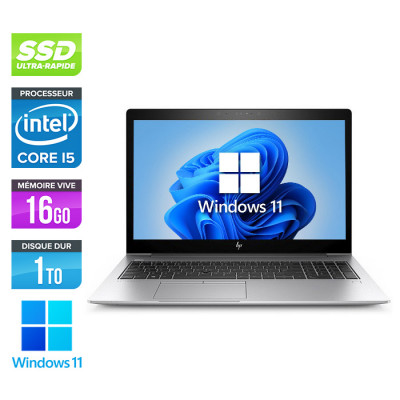 Ultrabook reconditionné - HP EliteBook 850 G5 - i5 - 16Go - 1 To SSD - Windows 11