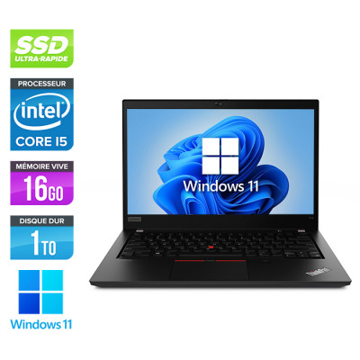 Pc portable reconditionné - Lenovo ThinkPad T14 gen 2 - i5-1145G7 - 16Go - SSD 1 To - Windows 11