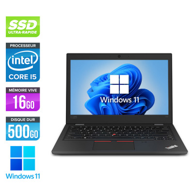 Ultrabook reconditionné - Lenovo ThinkPad L390 - Intel Core i5-8265U - 16Go de RAM - 500 Go SSD - W11 - État correct