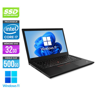 Pc portable reconditionné - Lenovo ThinkPad T480 - i7 - 32Go - 500Go SSD - Windows 11